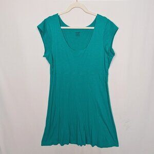 Toad & Co. Sama Dress Sz. XL Turquoise Organic Cotton Tencel Hiking Camping